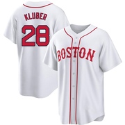 White Replica Corey Kluber Men's Boston Red Sox 2021 Patriots' Day Jersey