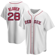 White Replica Corey Kluber Men's Boston Red Sox Home Jersey