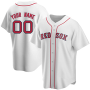 White Replica Custom Youth Boston Red Sox Home Jersey