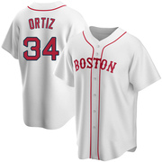 White Replica David Ortiz Men's Boston Red Sox Alternate Jersey