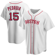 White Replica Dustin Pedroia Men's Boston Red Sox Alternate Jersey