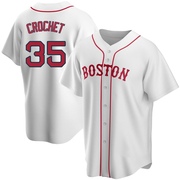 White Replica Garrett Crochet Men's Boston Red Sox Alternate Jersey