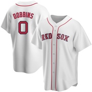 White Replica Hunter Dobbins Men's Boston Red Sox Home Jersey