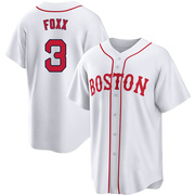 White Replica Jimmie Foxx Youth Boston Red Sox 2021 Patriots' Day Jersey