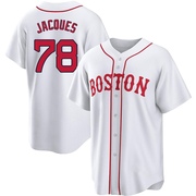 White Replica Joe Jacques Men's Boston Red Sox 2021 Patriots' Day Jersey