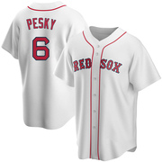 White Replica Johnny Pesky Men's Boston Red Sox Home Jersey