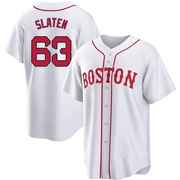 White Replica Justin Slaten Youth Boston Red Sox 2021 Patriots' Day Jersey