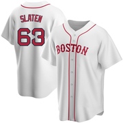 White Replica Justin Slaten Youth Boston Red Sox Alternate Jersey