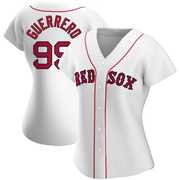 White Replica Luis Guerrero Women's Boston Red Sox Home Jersey