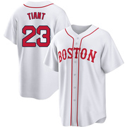 White Replica Luis Tiant Youth Boston Red Sox 2021 Patriots' Day Jersey