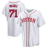 White Replica Phillips Valdez Men's Boston Red Sox 2021 Patriots' Day Jersey