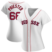 White Replica Quinn Priester Women's Boston Red Sox Home Jersey