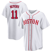 White Replica Rafael Devers Men's Boston Red Sox 2021 Patriots' Day Jersey