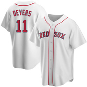 White Replica Rafael Devers Men's Boston Red Sox Home Jersey