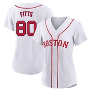 White Replica Richard Fitts Women's Boston Red Sox 2021 Patriots' Day Jersey