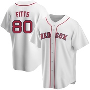 White Replica Richard Fitts Youth Boston Red Sox Home Jersey