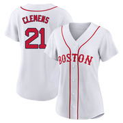 White Replica Roger Clemens Women's Boston Red Sox 2021 Patriots' Day Jersey