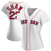 White Replica Travis Shaw Women's Boston Red Sox Home Jersey