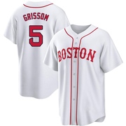 White Replica Vaughn Grissom Youth Boston Red Sox 2021 Patriots' Day Jersey