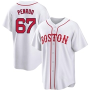 White Replica Zach Penrod Men's Boston Red Sox 2021 Patriots' Day Jersey