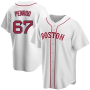 White Replica Zach Penrod Youth Boston Red Sox Alternate Jersey